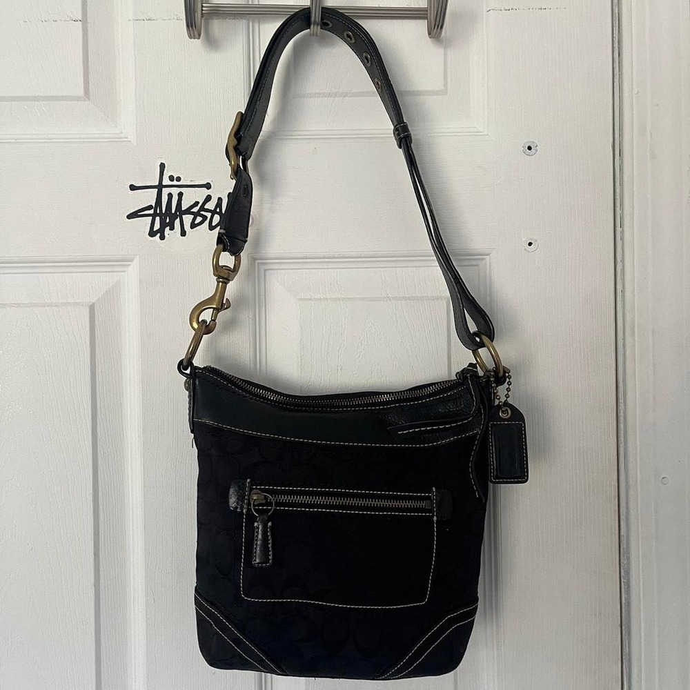 Y2K 2000s Coach Signature Cs Monogram Tote shoulder bag / Crossbody
